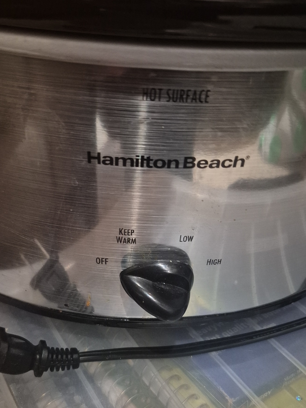 Hamilton Beach Stainless Steel Slow Cooker with Black Control Knob